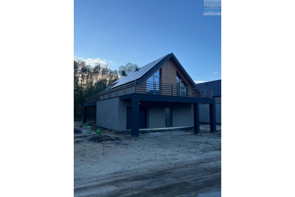 bialski, Biała Podlaska, Porosiuki, Dom Leśny od strony lasu z dwoma kominkami