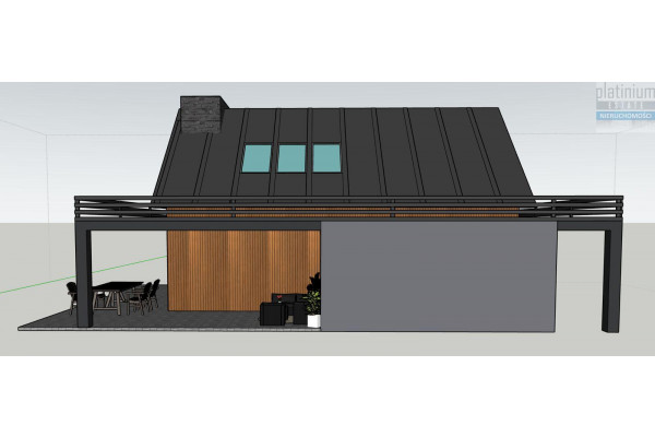 bialski, Biała Podlaska, Porosiuki, Dom Leśny od strony lasu z dwoma kominkami