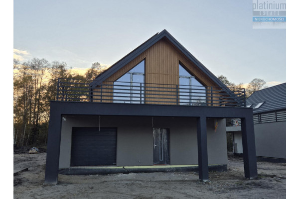 lubelskie, bialski, Biała Podlaska, Porosiuki, Dom Leśny od strony lasu z dwoma kominkami