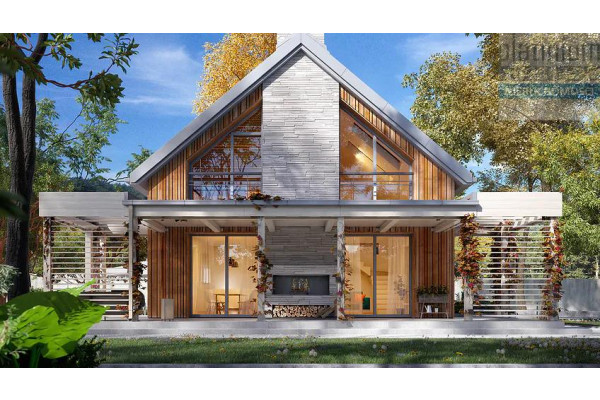 Biała Podlaska, Dom Nowoczesny z dużymi tarasami 54m2