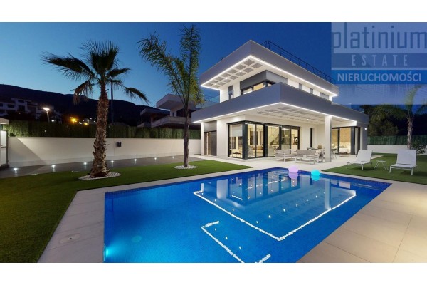 costa blanca, Finestrat, Luksusowa Willa z basenem - widok na morze i g&oacute;ry