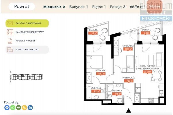 Warszawa, Apartament przy metrze